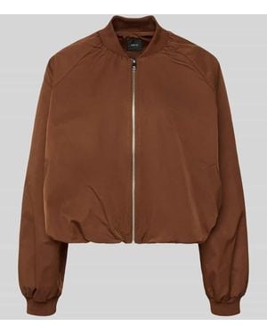 Zero Blouson mit elastischen Ärmelabschlüssen und Reißverschluss - Braun