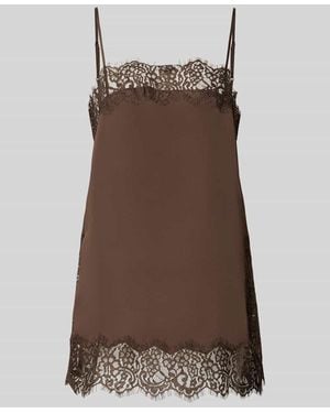Mos Mosh Blusentop mit Spitzenbesatz Modell 'Audra Annie' - Braun