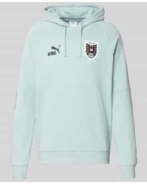 PUMA Hoodie Met Kangoeroezak Model 'Öfb King' - Blauw