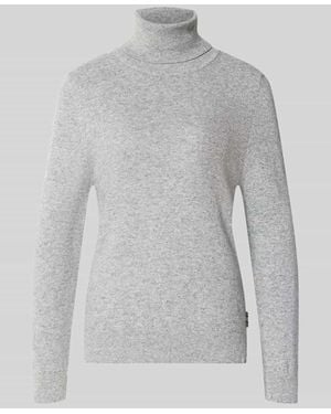 Barbour Regular Fit Rollkragenpullover aus Woll-Baumwoll-Mix - Grau
