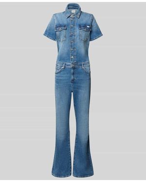Mustang Flared Denim-Jumpsuit Modell 'KIMMY' - Blau