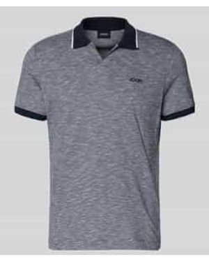 Joop! Regular Fit Poloshirt Met Labelstitching Model 'Iwanito' - Blauw