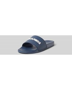 DSquared² Slides mit Label-Detail - Blau