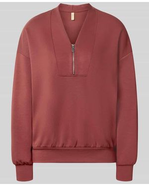 Soya Concept Relaxed Fit Sweatshirt aus Modal-Mix Modell 'BANU' - Rot