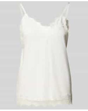 Freequent Top Met Bandjes En Franjes - Wit