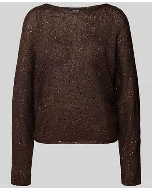 Vero Moda Pullover mit schimmerndem Strickdetail - Braun