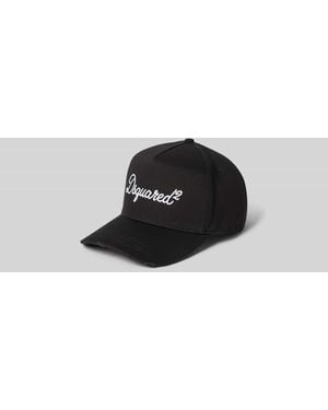 DSquared² Base Cap mit Logo-Stitching - Schwarz
