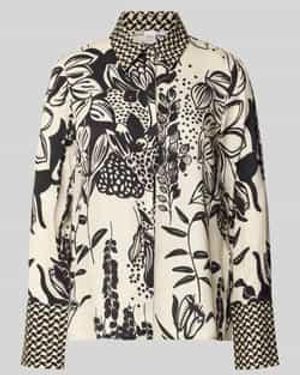 Eterna Overhemdblouse Met Blinde Knoopsluiting - Grijs