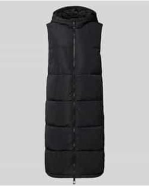 ONLY Regular Fit Bodywarmer Met Capuchon, Model 'Alina' - Zwart