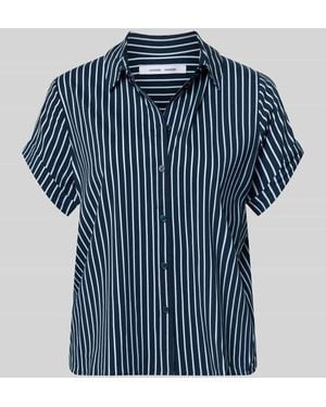 Samsøe & Samsøe Regular Fit Hemdbluse aus Viskose-Mix Modell 'Majan' - Blau