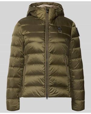 Blauer Usa Daunenjacke in Stepp-Optik mit Logo-Detail Modell 'Charme' - Grün