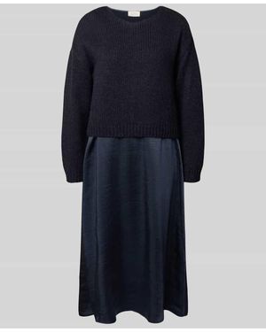 ROBE LÉGÈRE Midikleid im Double-Layer-Look - Blau