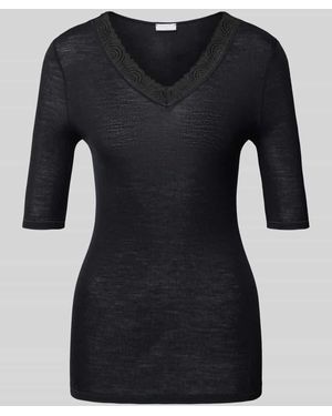 Hanro Longsleeve mit 1/2-Ärmel - Schwarz