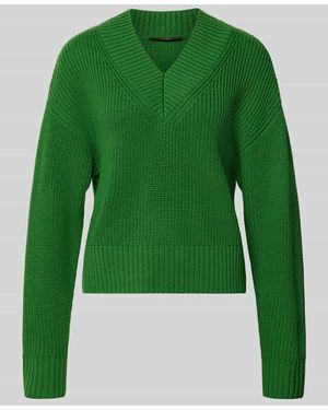 Windsor. Strickpullover aus Schurwolle mit V-Ausschnitt - Grün