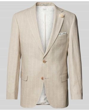Carl Gross Regular Fit Anzugsakko aus hochwertigem Leinen-Mix Modell 'Tannon' - Natur