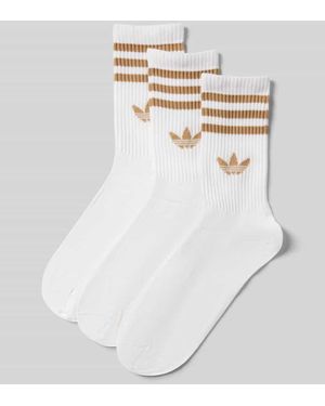adidas Originals Socken mit Label-Print im 3er-Pack - Weiß