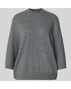Herzen's Relaxed Fit Pullover aus reinem Kaschmir in Strick-Optik - Grau