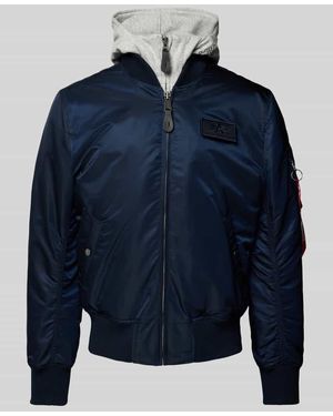 Alpha Industries Bomberjacke mit Stehkragen - Blau