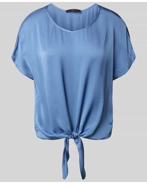 Ouí Regular Fit Blusenshirt mit Knoten-Detail - Blau