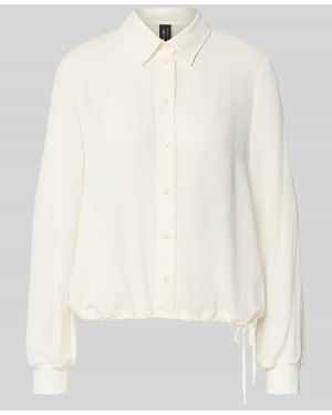 Marc Cain Regular Fit Bluse mit Schnürung - Weiß