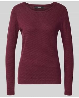 Vero Moda Regular Fit Pullover aus reiner Baumwolle Modell 'CARE' - Rot