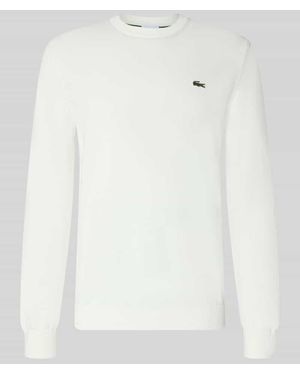 Lacoste Regular Fit Pullover aus Baumwoll-Mix - Weiß