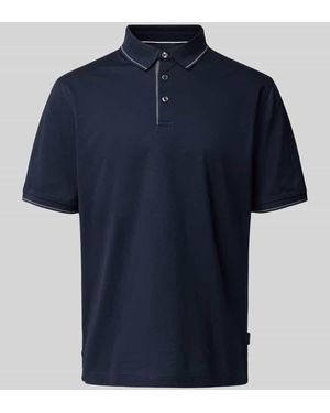 Bugatti Poloshirt mit Label-Detail - Blau