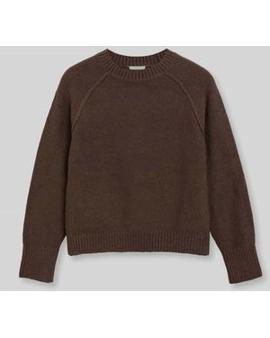 S.oliver Pullover mit gerippten Bündchen - Braun