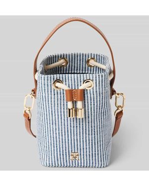 Tommy Hilfiger Beuteltasche aus Baumwoll-Viskose-Mix - Blau