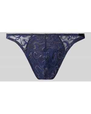 Hom String aus Spitze mit Label-Detail - Blau