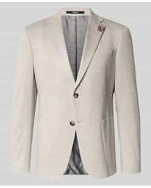 Joop! Slim Fit 2-Knoops Colbert Met Reverskraag Model 'Hawksley' - Naturel
