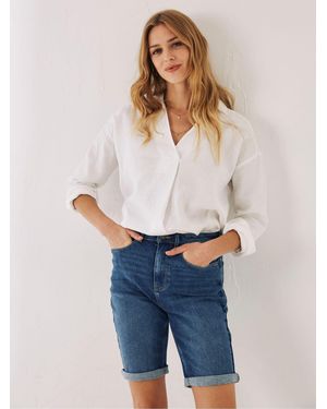 FatFace Fatface Bisley Denim Bermuda Shorts - Blue