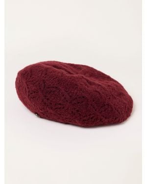 FatFace Fatface Burgundy Knitted Beret - Red