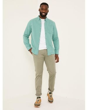 FatFace Bath Long Sleeve Check Shirt - Green