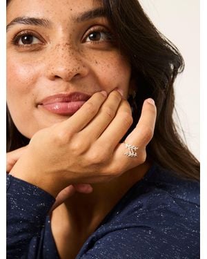 FatFace Leaf Adjustable Ring - Orange