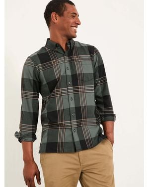 FatFace Chale Long Sleeve Check Shirt - Brown