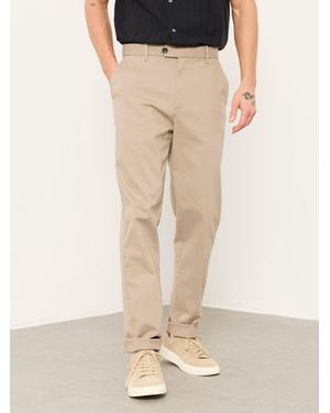 FatFace Bosbury Tailored Fit Pique Chinos - Natural