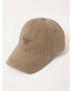FatFace Bee Embroidered Cap - Natural