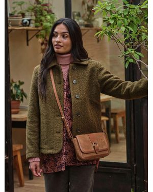 FatFace Mae Boucle Jacket - Green