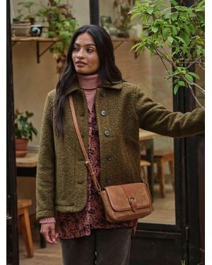 FatFace Fatface Mae Boucle Jacket - Green