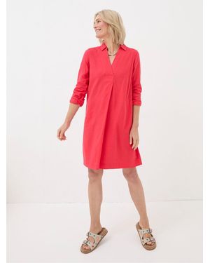 FatFace Mina Linen Blend Tunic Dress - Red