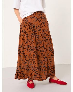 FatFace Fatface Skye Midi Skirt - Brown