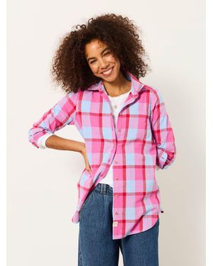 FatFace Olivia Check Shirt - Pink