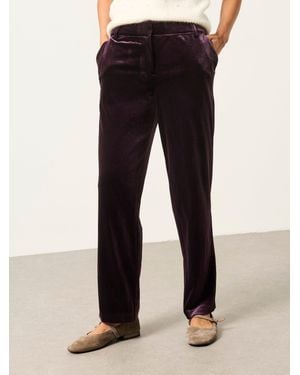 FatFace Tilly Tapered Velvet Trousers - Black