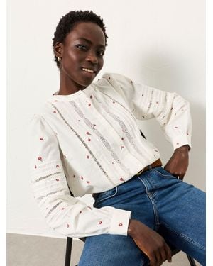FatFace Fatface Petite Embroidered Shirt - Blue