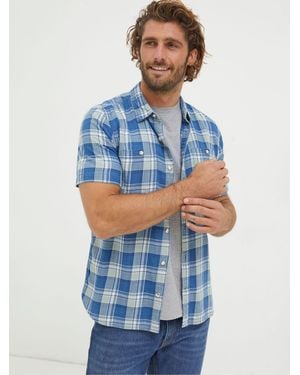 FatFace Bodmin Check Shirt - Blue