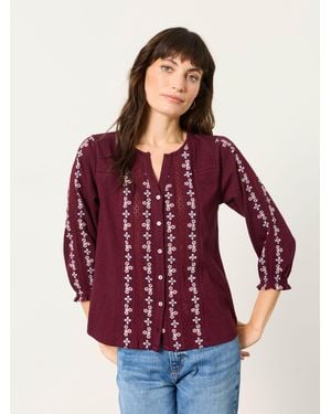 FatFace Harper Embroidered Top