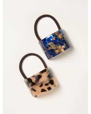 FatFace Fatface 2 Pack Resin Cuff Hair Ties - Blue