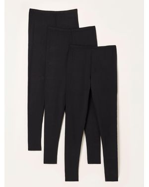 FatFace Fatface 3 Pack Meribel Leggings - Black