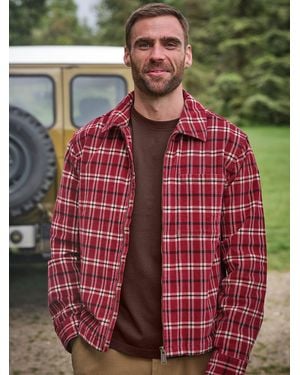 FatFace Fatface Letwell Cord Overshirt - Red
